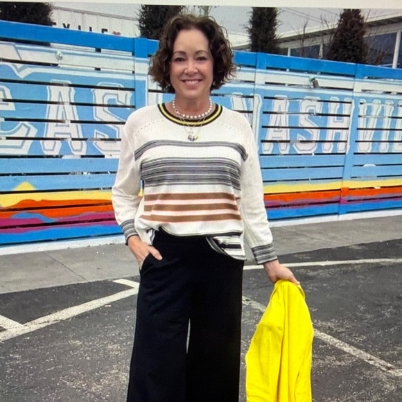 CAbi Parasol Pullover - Multicolor Striped Sweater - Picture 8 of 8